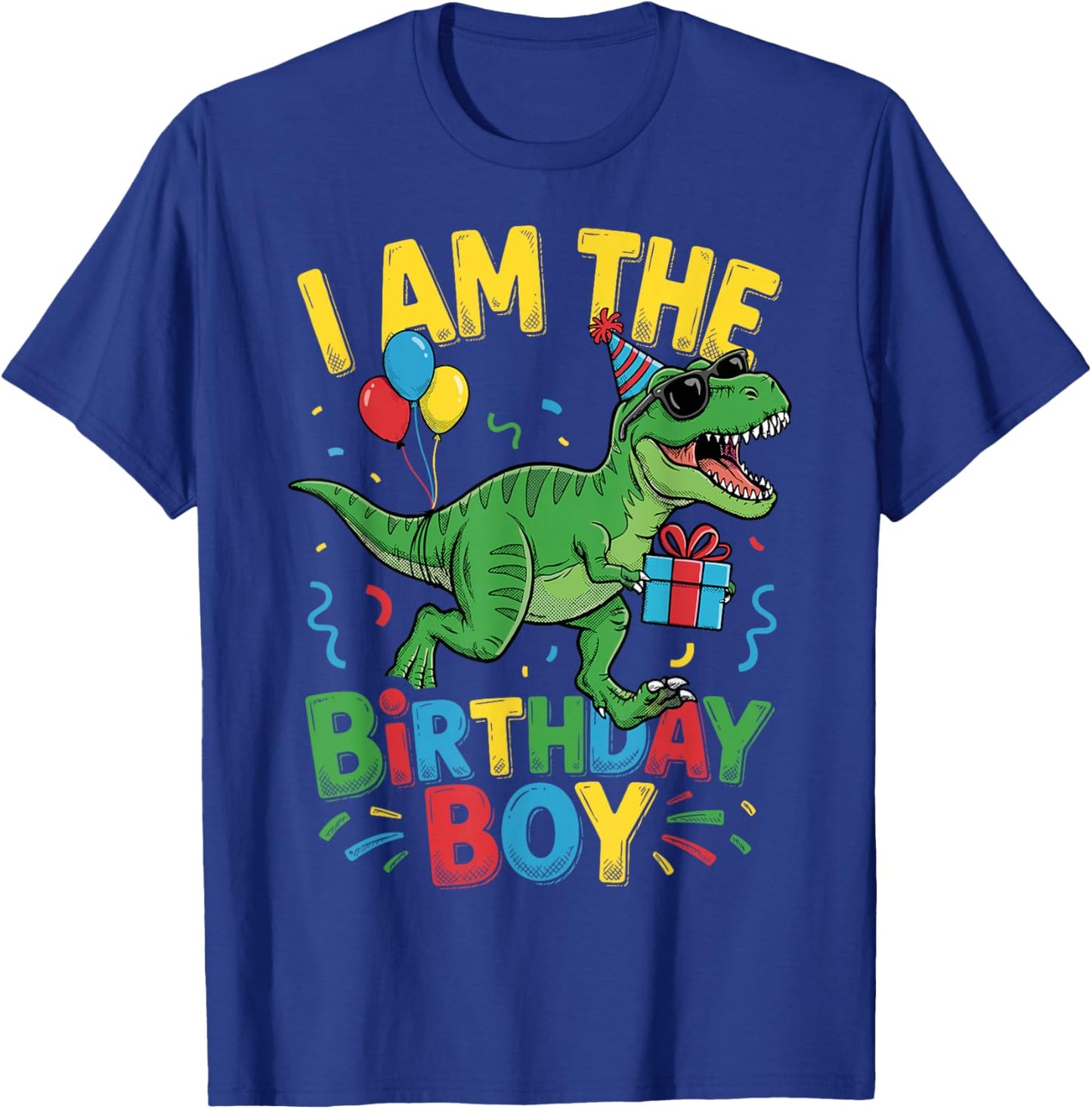 I'm The Birthday Boy Party Outfit Dinosaur Squad Boys T-Shirt - T-Shirt | Royal
