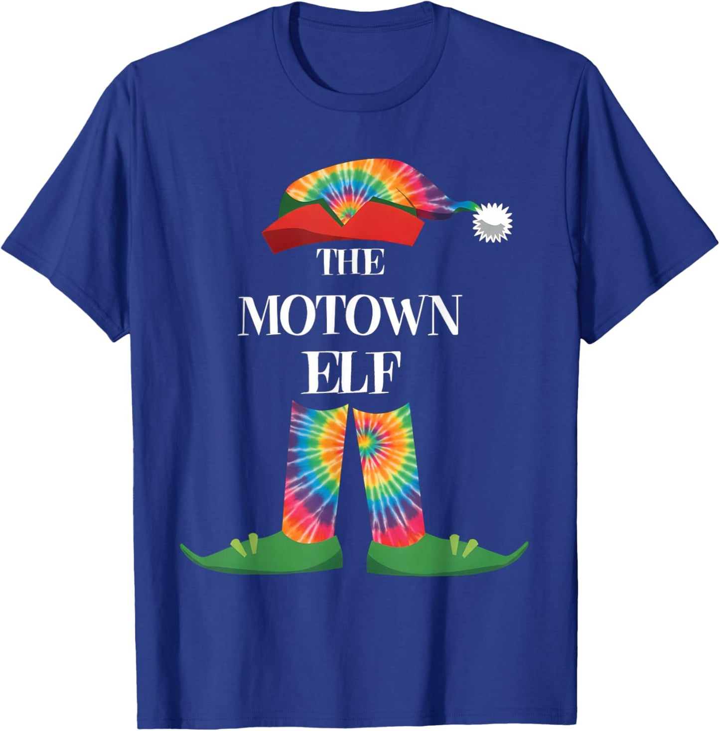 Motown Elf Group Family Christmas Pajama Music Lover Detroit T-Shirt - T-Shirt | Royal