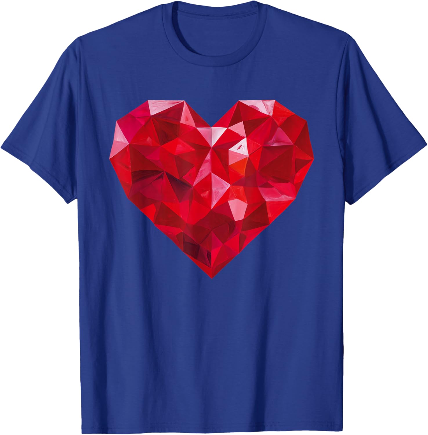 Valentines Day Heart Love Couple Romantic Art Graphic T-Shirt - T-Shirt | Royal