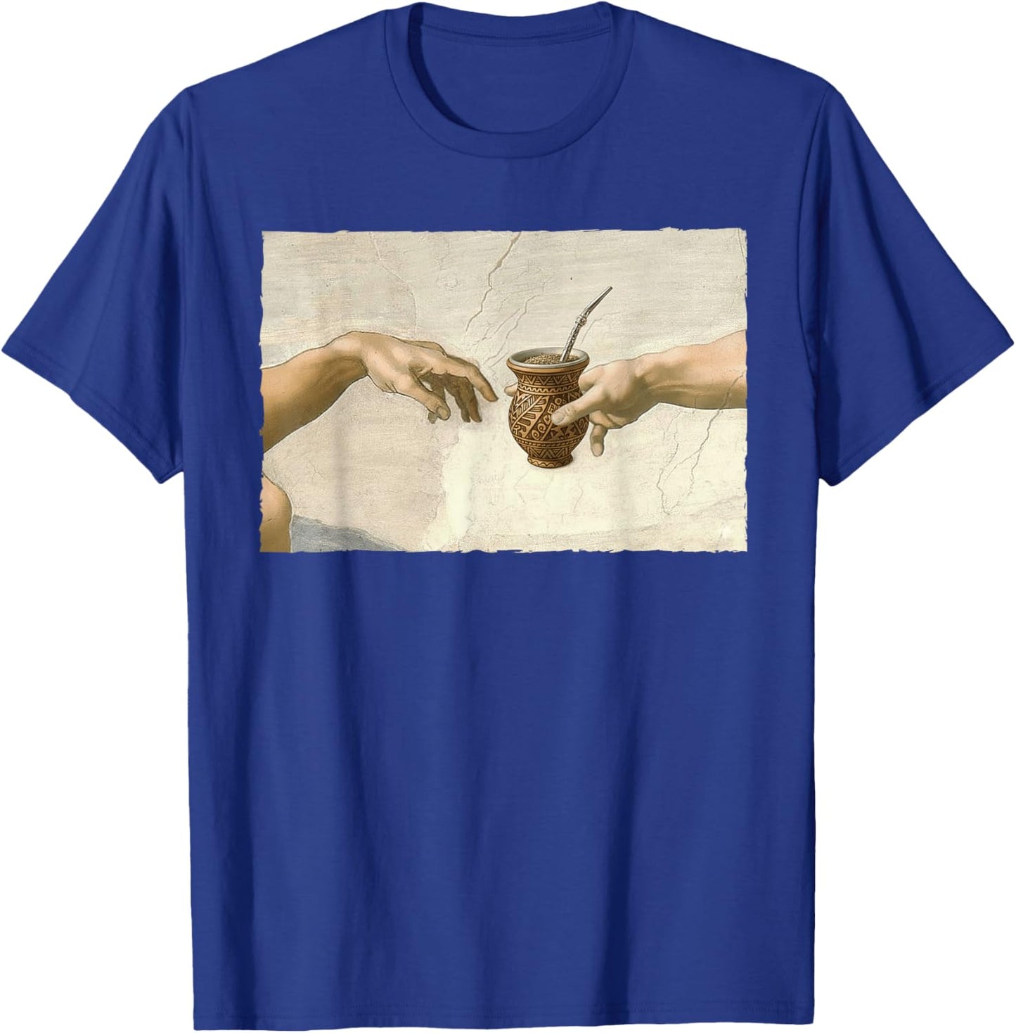 Yerba Mate Lover Argentina Yerba Mate The Creation of Adam T-Shirt - T-Shirt | Royal