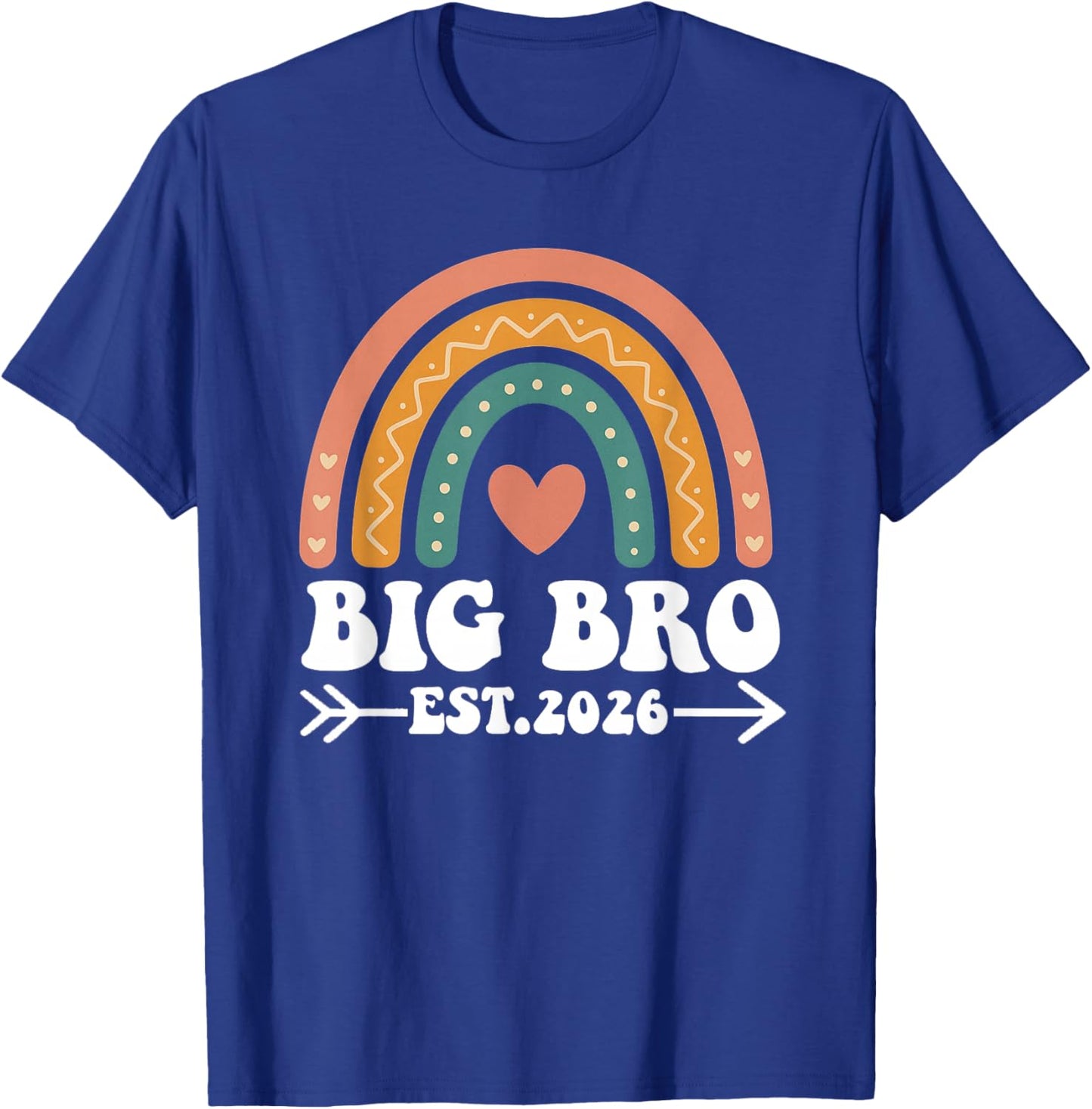 Big Bro Est 2026 New Big Brother Announcement Rainbow Groovy T-Shirt - T-Shirt | Royal