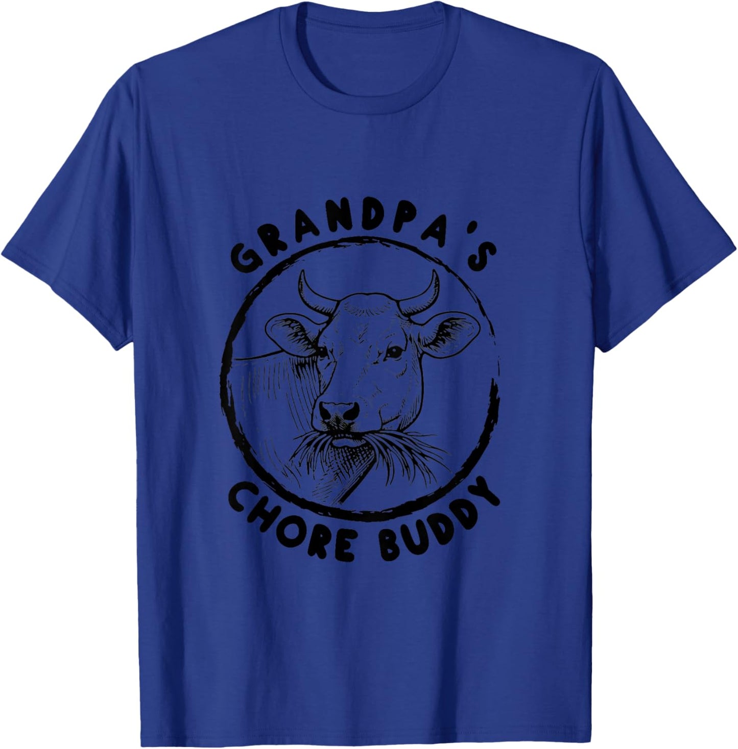 Grandpa's Chore Buddy Cattle Rancher Farmer Kids Toddler T-Shirt - T-Shirt | Royal