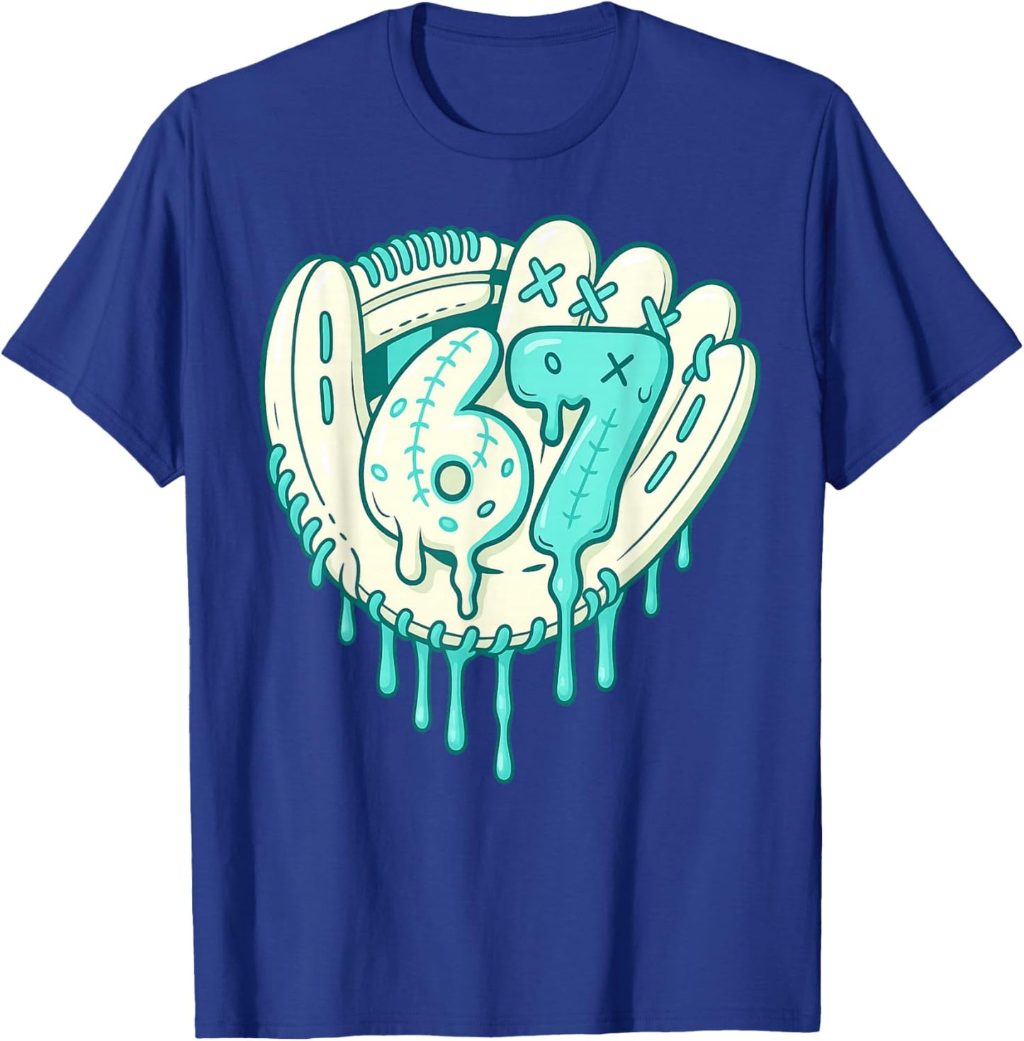 67 Meme Funny Six Seven for Boys and Girls Cool T-Shirt - T-Shirt | Royal