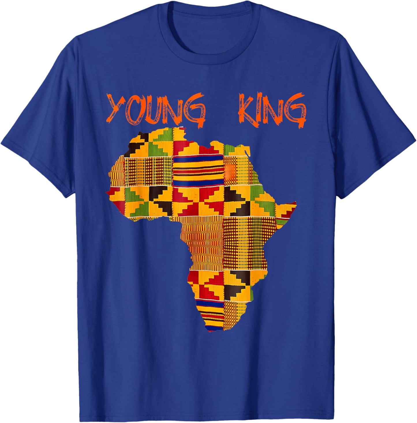 Black History Young King Africa Map African Boys Kids Men T-Shirt - T-Shirt | Royal