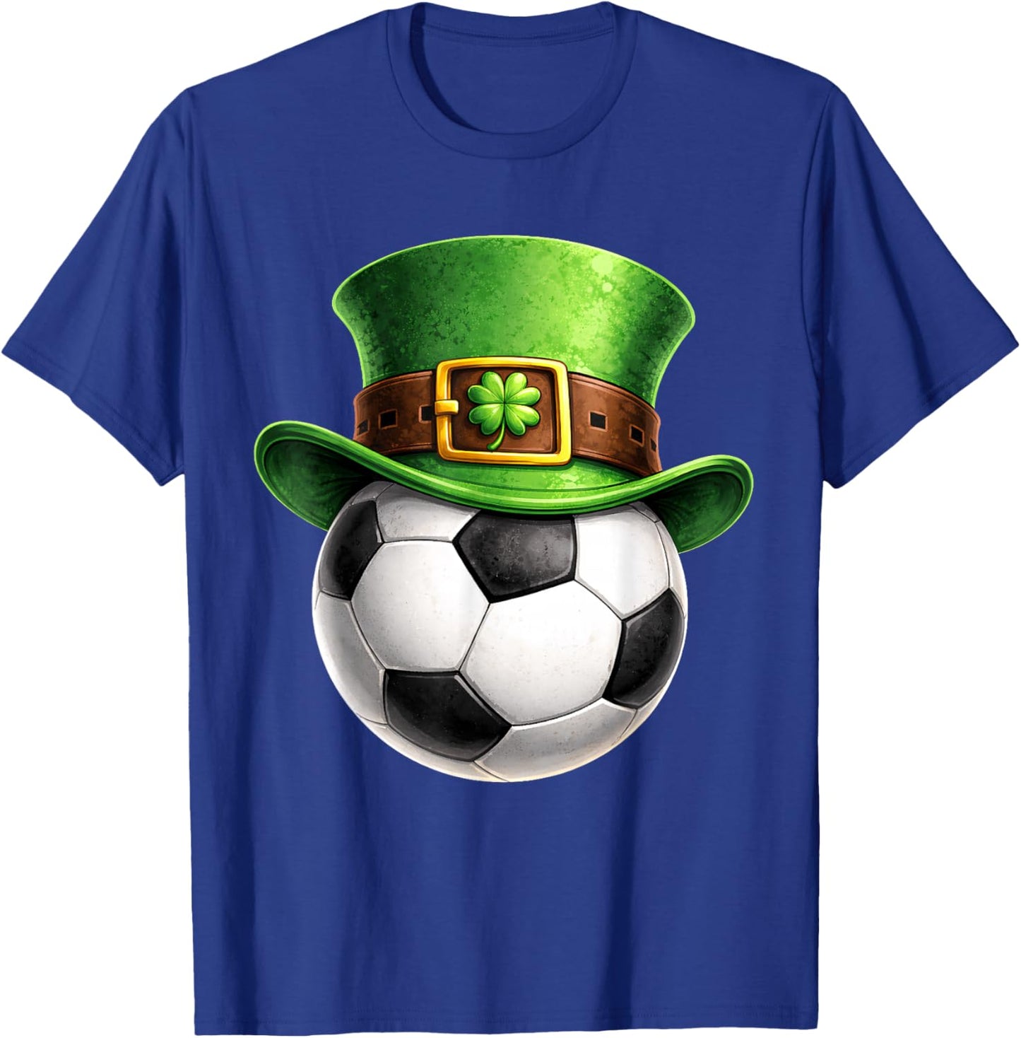 Soccer Saint Patricks Day Men Boys Kids Sport Green Shamrock T-Shirt - T-Shirt | Royal