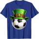 Soccer Saint Patricks Day Men Boys Kids Sport Green Shamrock T-Shirt - T-Shirt | Royal