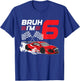 Bruh I'm 6 Year Old Boy 6 Car Racing 6th Birthday Racing Car T-Shirt - T-Shirt | Royal