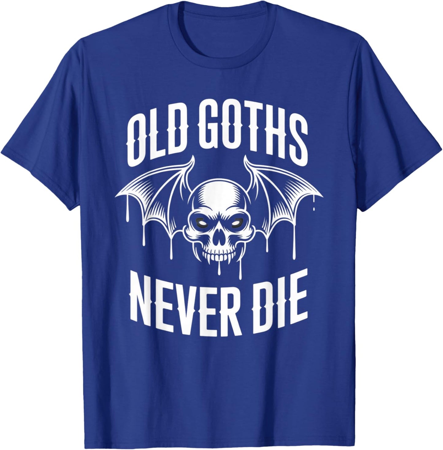 Vintage Old Goths Never Die Bats Rose Goth Girl Gothic Shirt T-Shirt - T-Shirt | Royal
