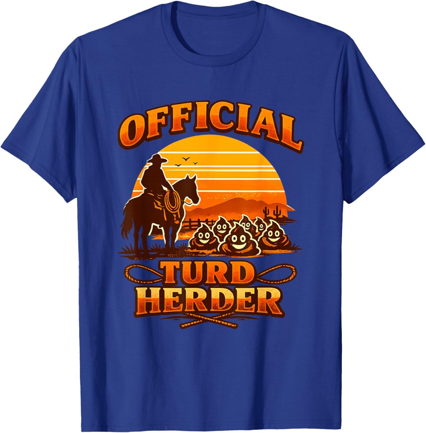 Official Turd Herder Wastewater Cowboy T-Shirt - T-Shirt | Royal