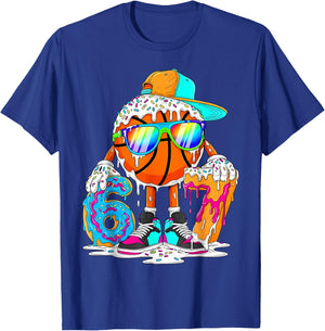 Basketball 67 Six Seven Funny Gen Alpha Meme Ice Cream Drip T-Shirt - T-Shirt | Royal