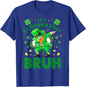 It's St Patricks Day Leprechaun Dabbing Shamrock Clovers T-Shirt - T-Shirt | Royal