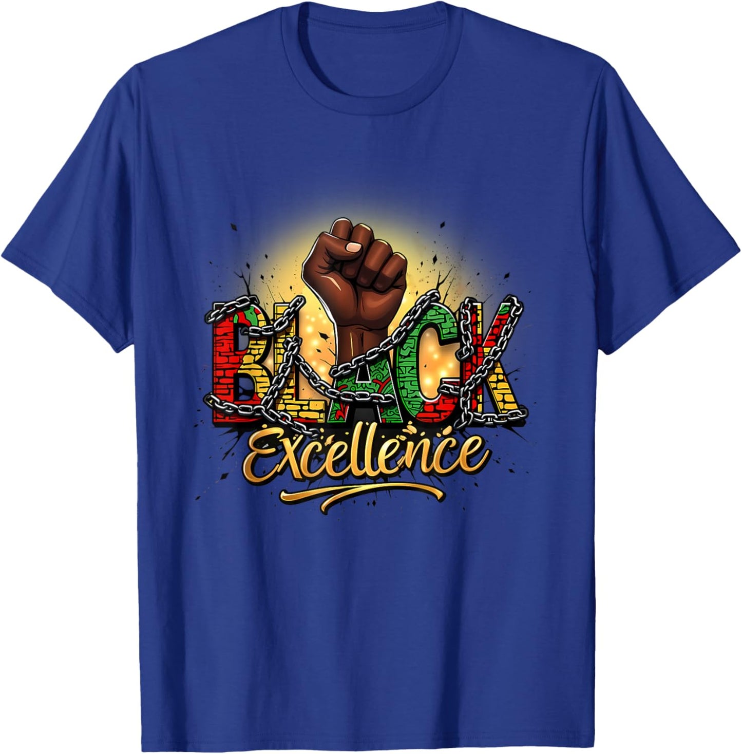 Black Excellence Black Power Melanin Black History Month T-Shirt - T-Shirt | Royal