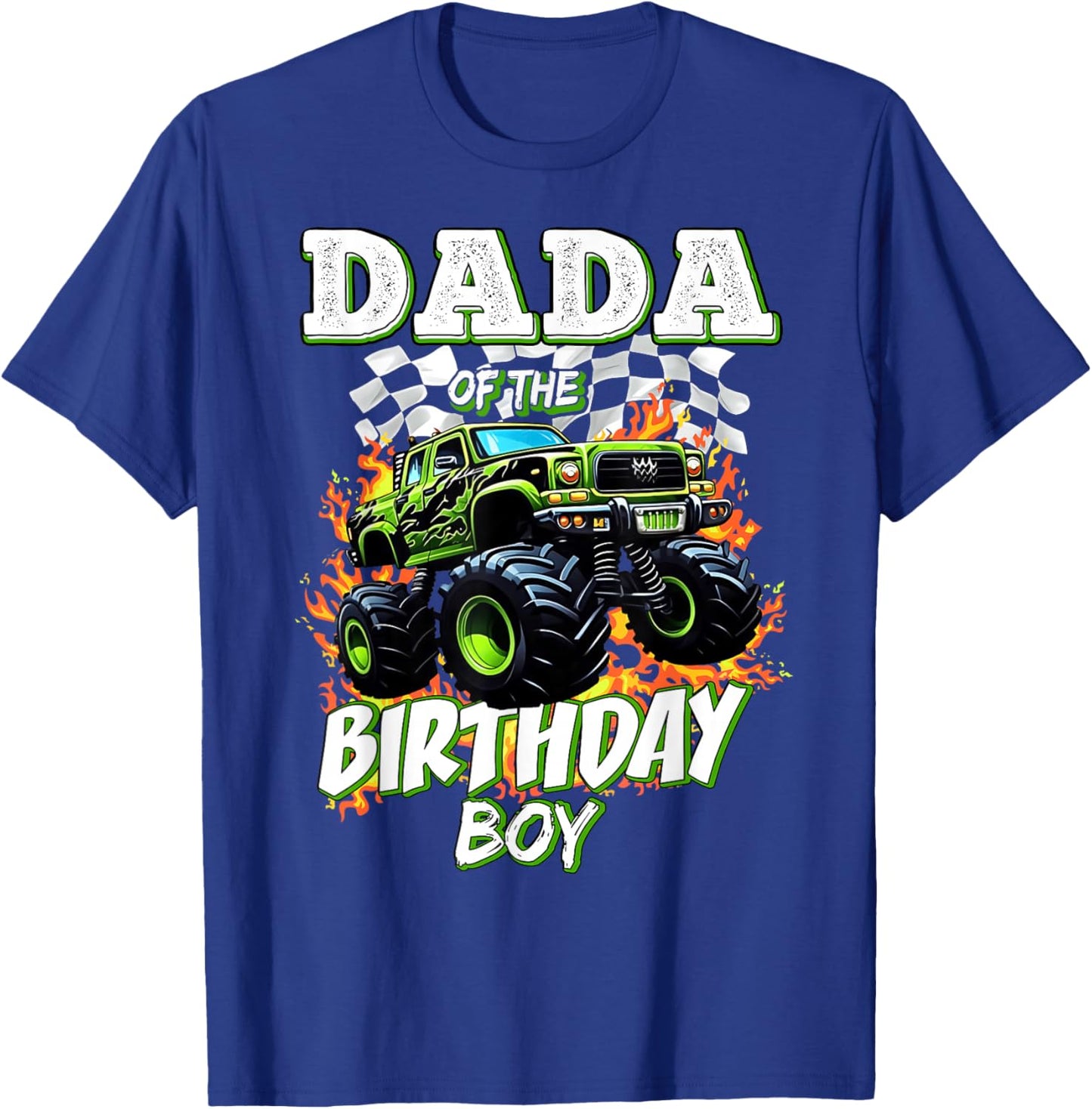 Dada of The Birthday Boy Monster Truck Birthday Kids T-Shirt - T-Shirt | Royal