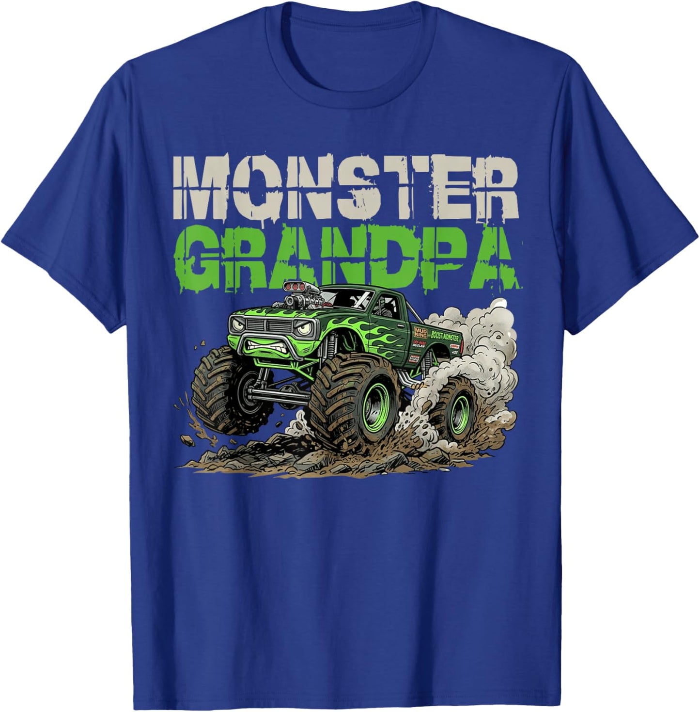 Funny Monster Grandpa Monster Truck Off Road Family Matching T-Shirt - T-Shirt | Royal