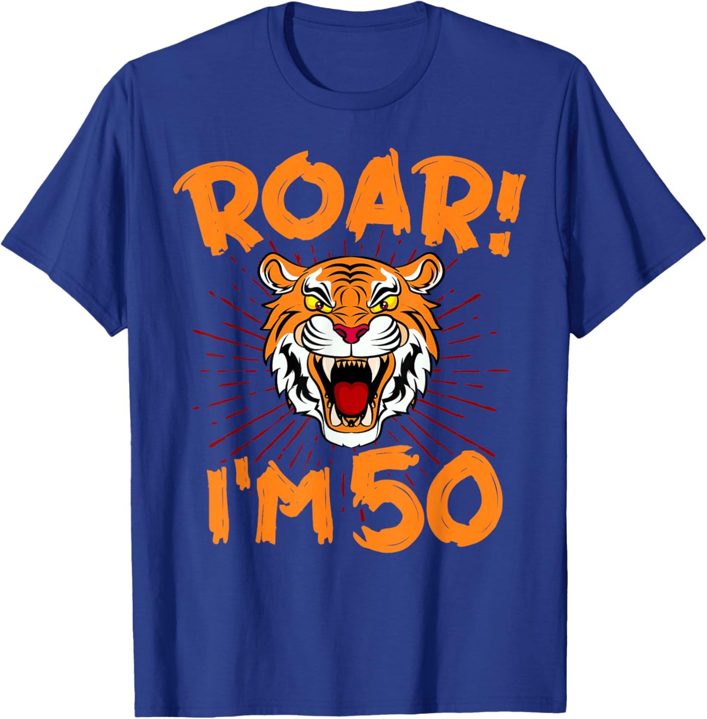 Tiger 50th Birthday Party Zoo Jungle Zookeeper Animal Lover T-Shirt - T-Shirt | Royal