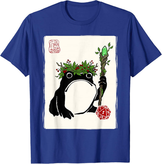 NAT 1 Grumpy Japanese Frog Druid Funny DND T-Shirt - T-Shirt | Royal