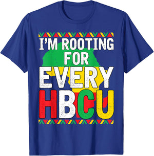 HBCU Black History Month I'm Rooting for Every HBCU Educated T-Shirt - T-Shirt | Royal