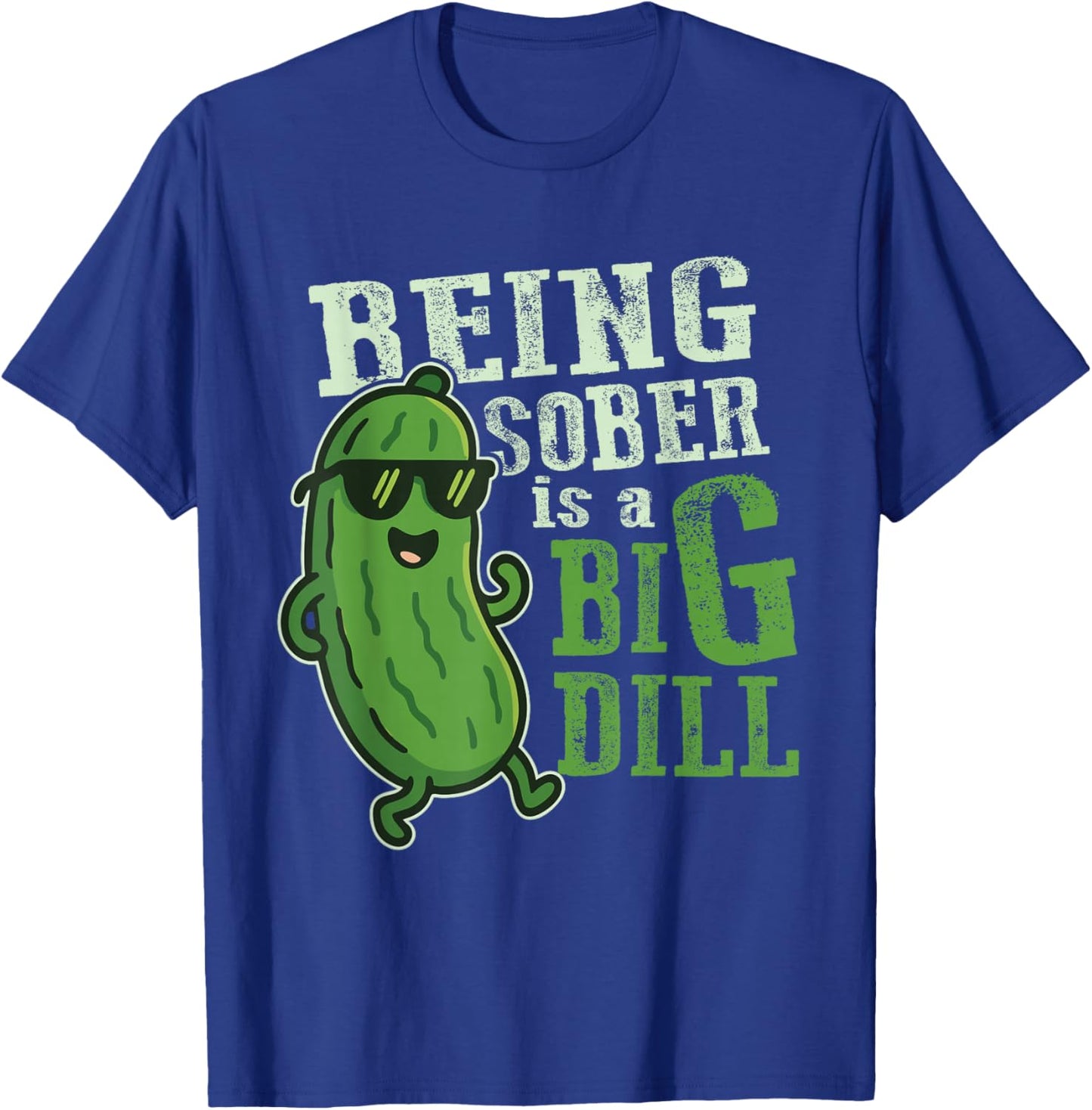 Addiction Recovery Awareness Shirts Funny Men Pickle Lovers T-Shirt - T-Shirt | Royal