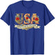 USA Floral Letters 250 Years of Freedom Vintage T-Shirt - T-Shirt | Royal