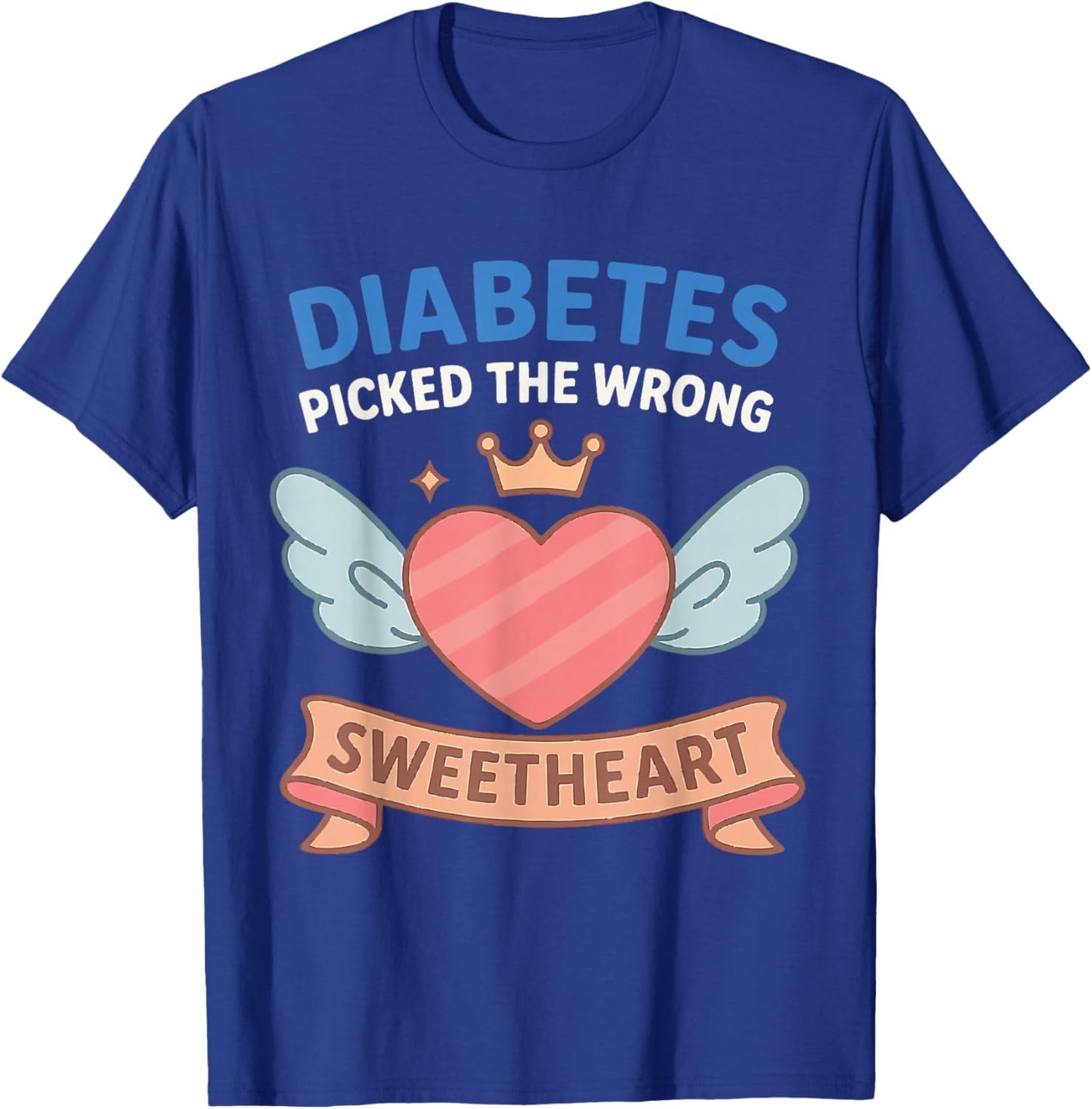 Diabetes Picked The Wrong Princess,Type 1 Diabetes Awareness T-Shirt - T-Shirt | Royal