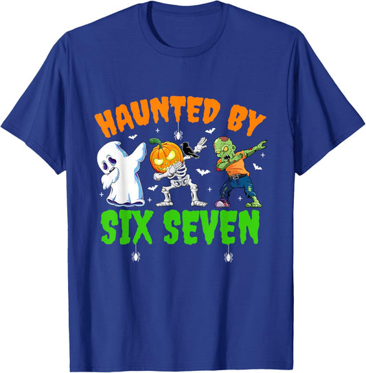 Haunted by Six Seven 67 Meme Dabbing Halloween Boys Toddlers T-Shirt - T-Shirt | Royal