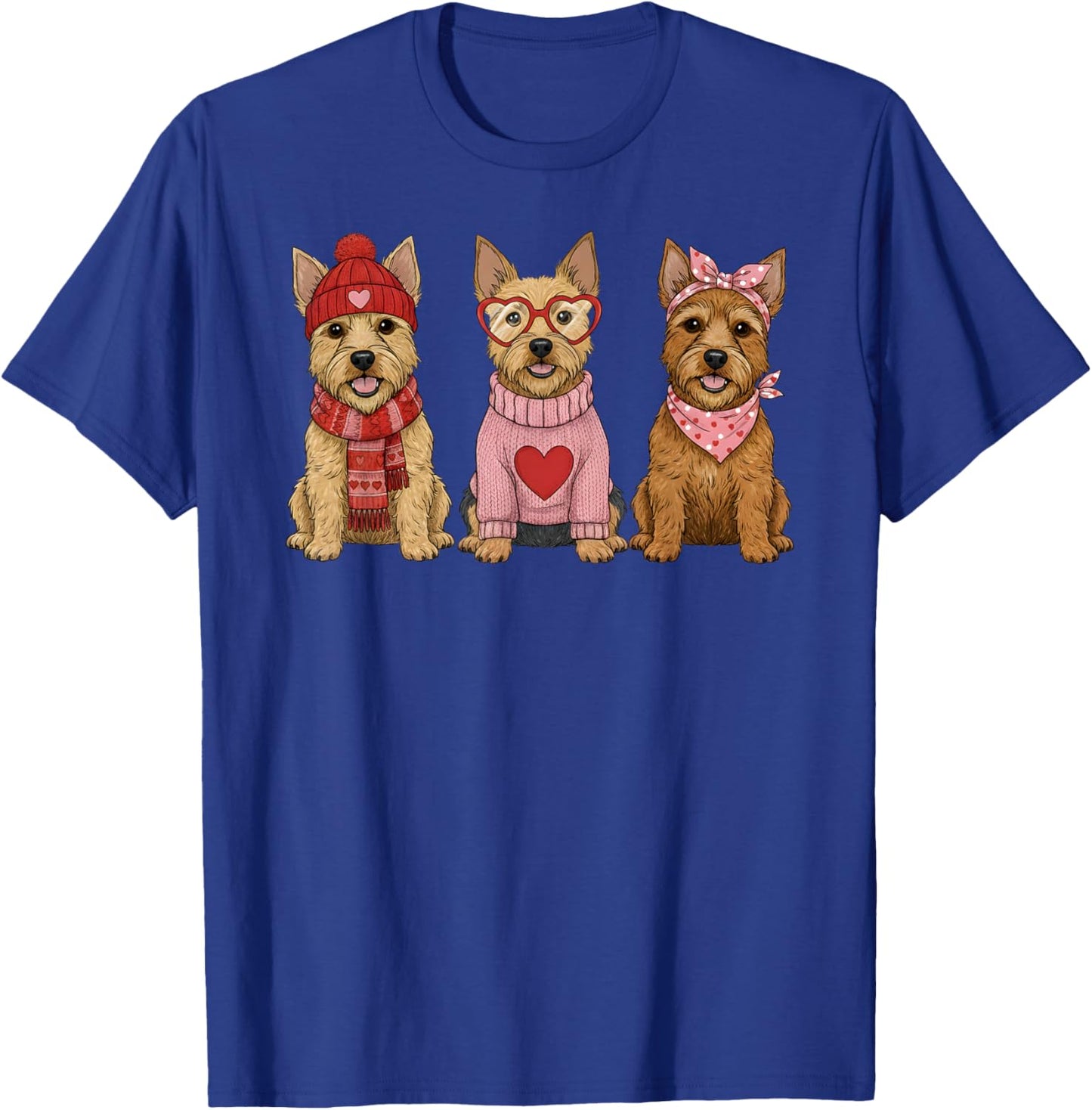 Cute Norwich Terrier Valentine Dog T-Shirt - T-Shirt | Royal