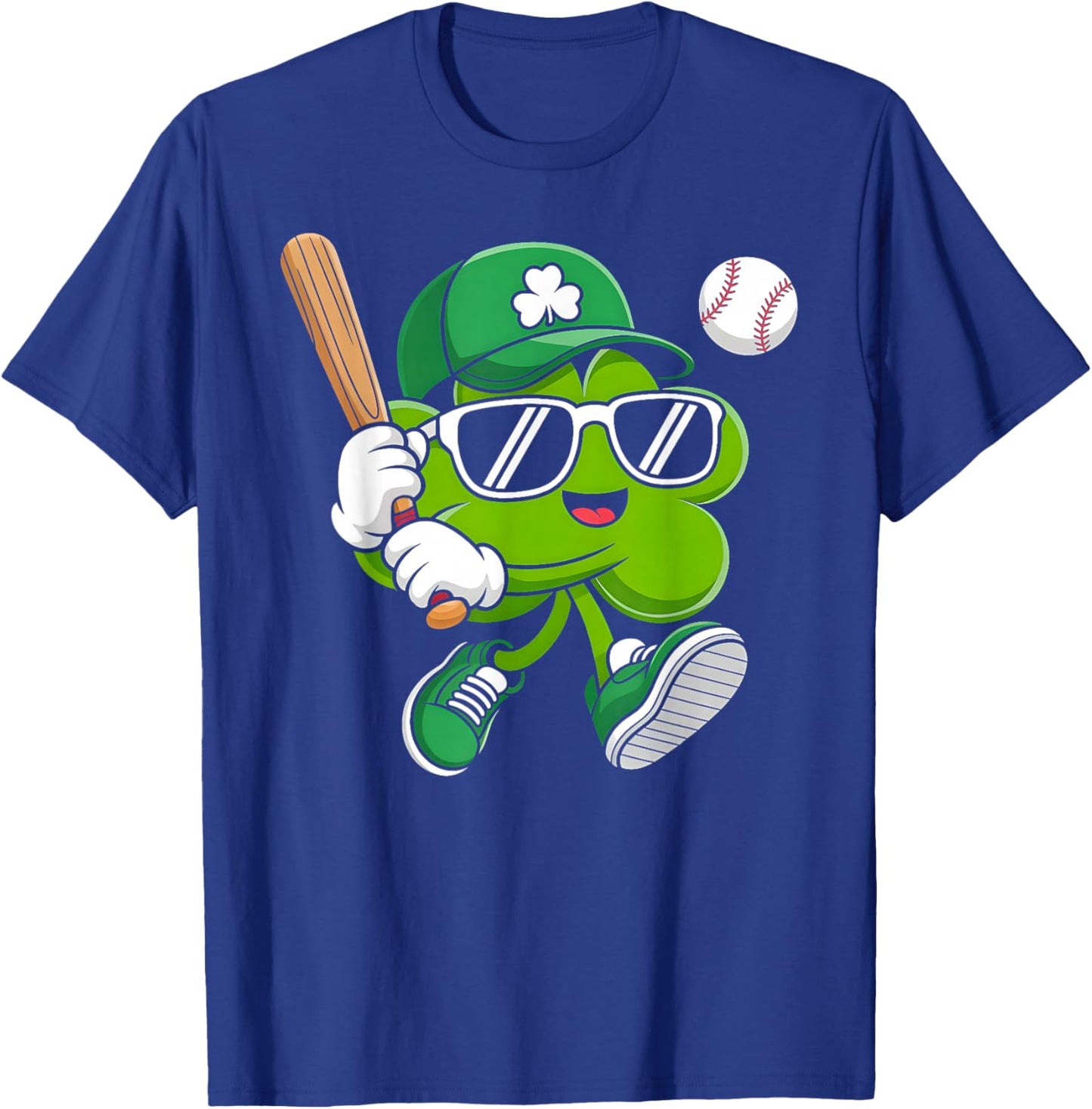 Irish Lucky Shamrock Baseball St Patricks Day Boys Men Kids T-Shirt - T-Shirt | Royal