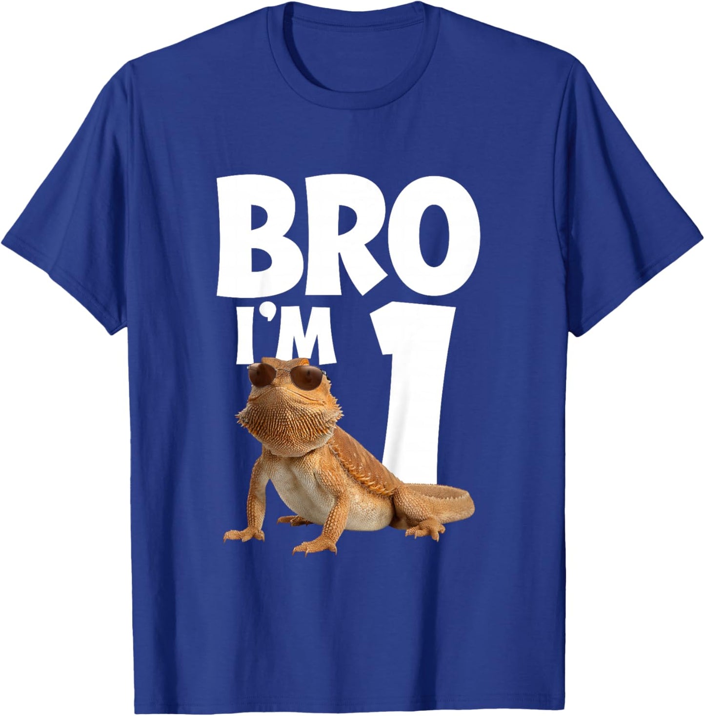1st Reptile Birthday One Year Old Bearded Dragon Birthday T-Shirt - T-Shirt | Royal