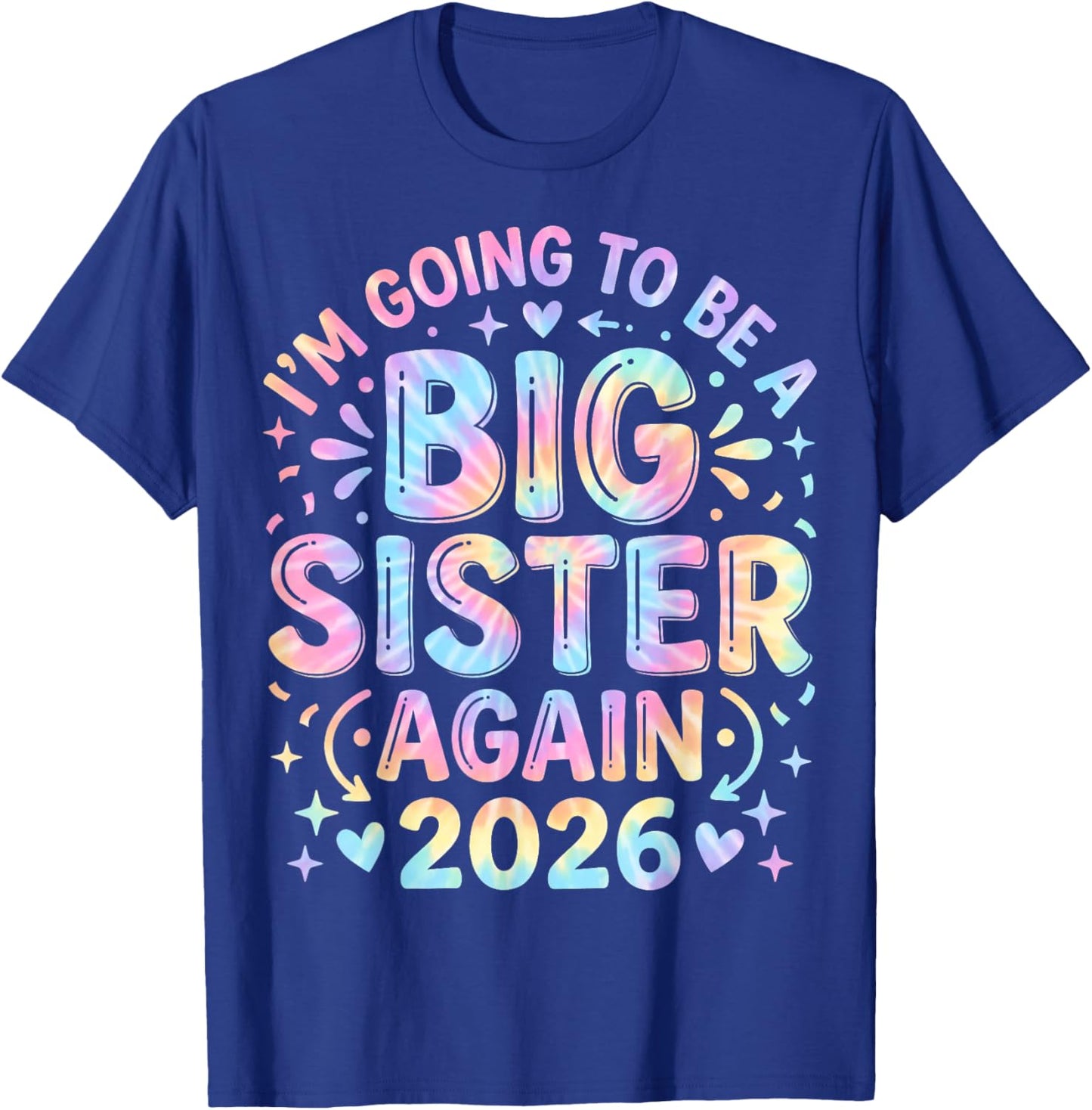 Big Sister Again 2026 Pregnancy Announcement Girls T-Shirt - T-Shirt | Royal