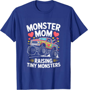 Monster Mom Raising Tiny Monsters Monster Truck Mother T-Shirt - T-Shirt | Royal