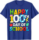 Happy 100 Days of School Teacher 100th Day of School Kids T-Shirt - T-Shirt | Royal