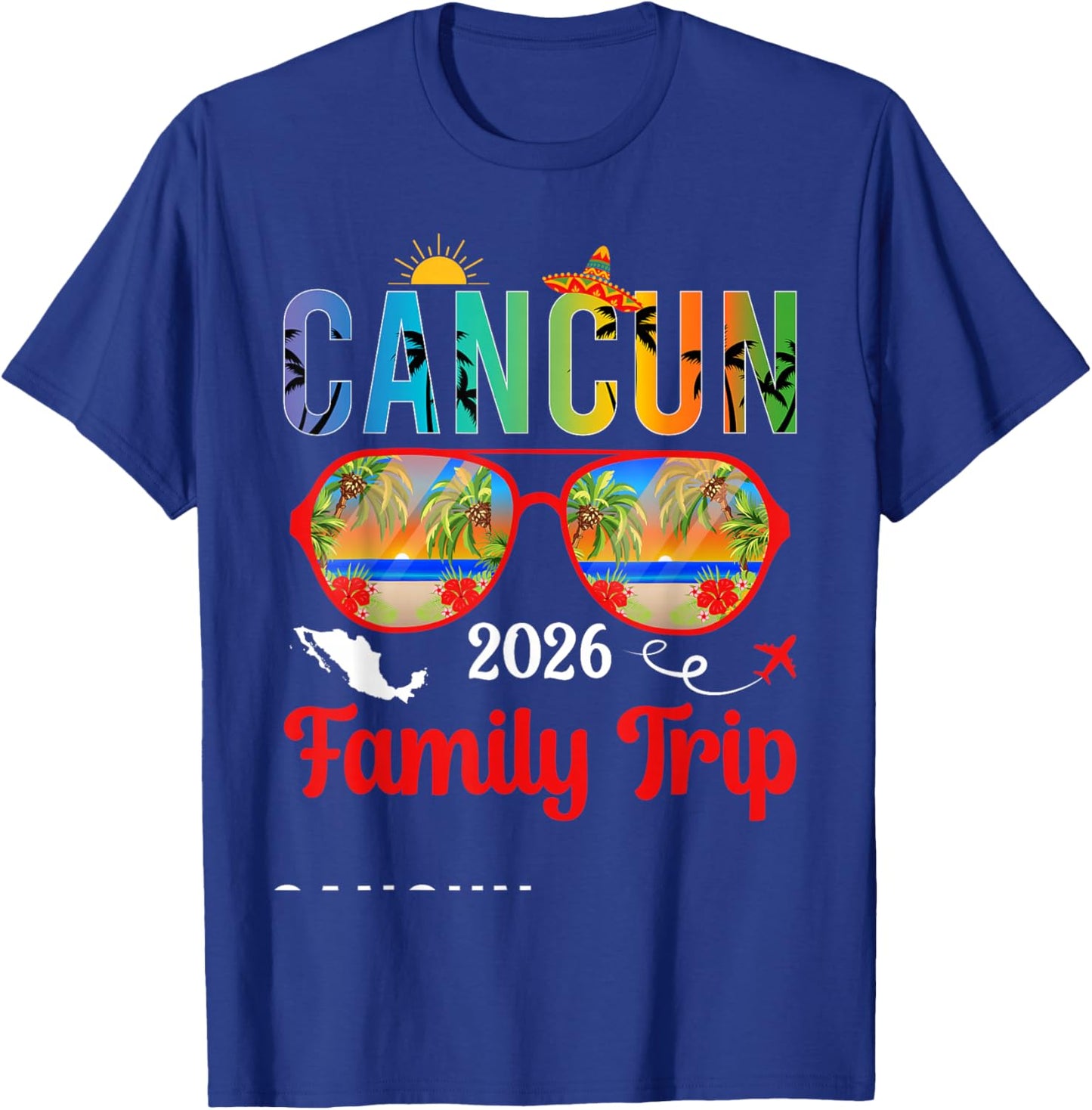 Cancun Family Trip 2026 Vacation Cancun Family Travel T-Shirt - T-Shirt | Royal