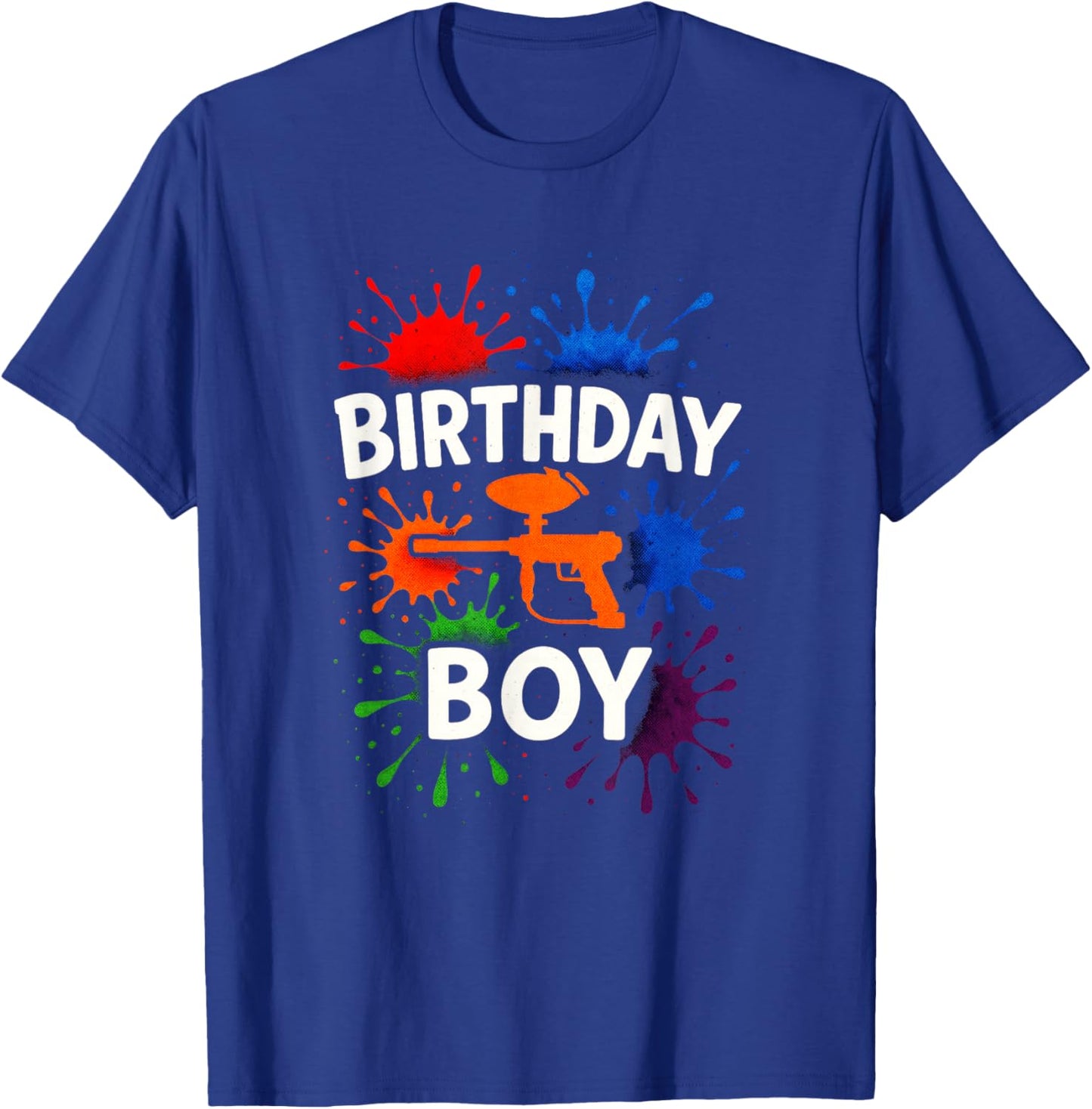 Birthday BOY - Paintball Party Fun Design T-Shirt - T-Shirt | Royal