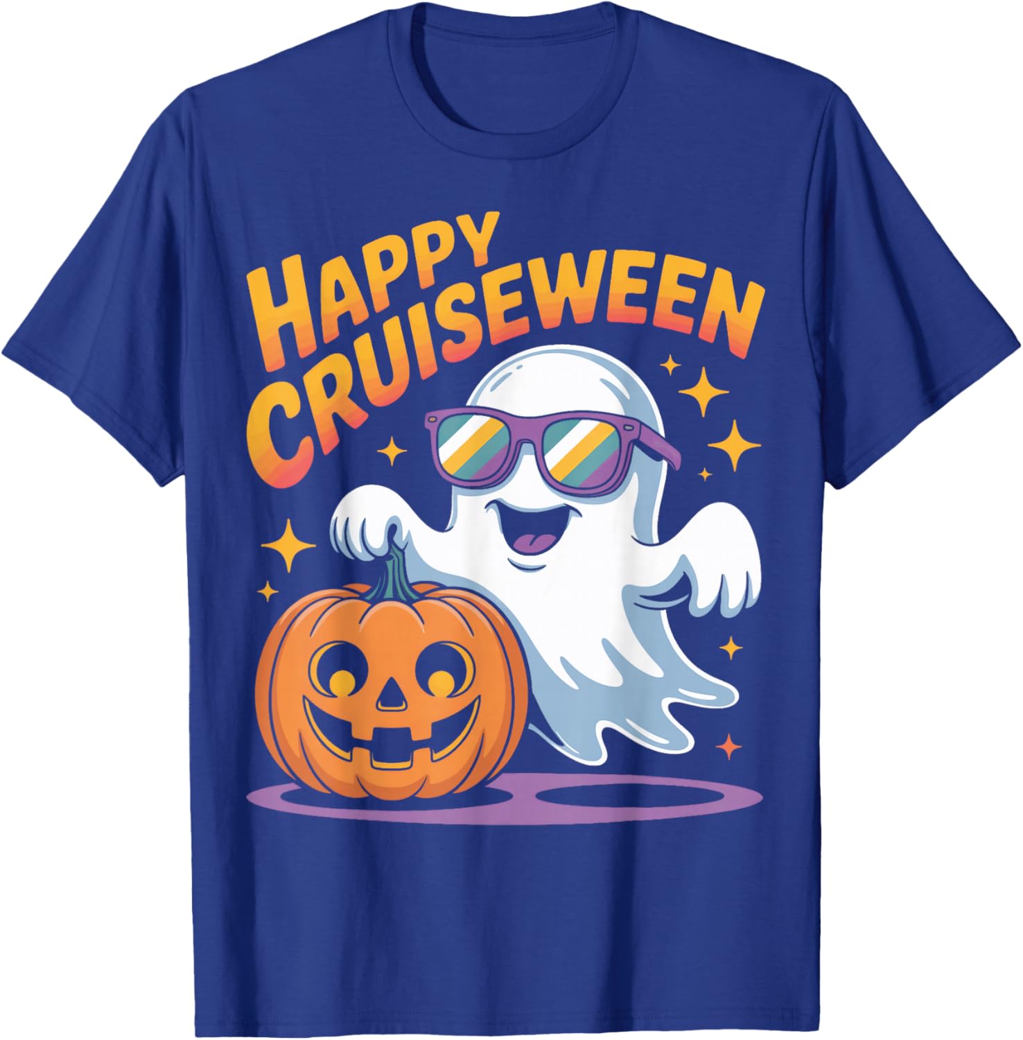 Happy Cruiseween Ghost for Halloween Cruise Party T-Shirt - T-Shirt | Royal