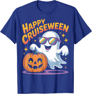 Happy Cruiseween Ghost for Halloween Cruise Party T-Shirt - T-Shirt | Royal