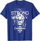 Christian Lion Be Strong and Courageous Faith Cross Men T-Shirt - T-Shirt | Royal