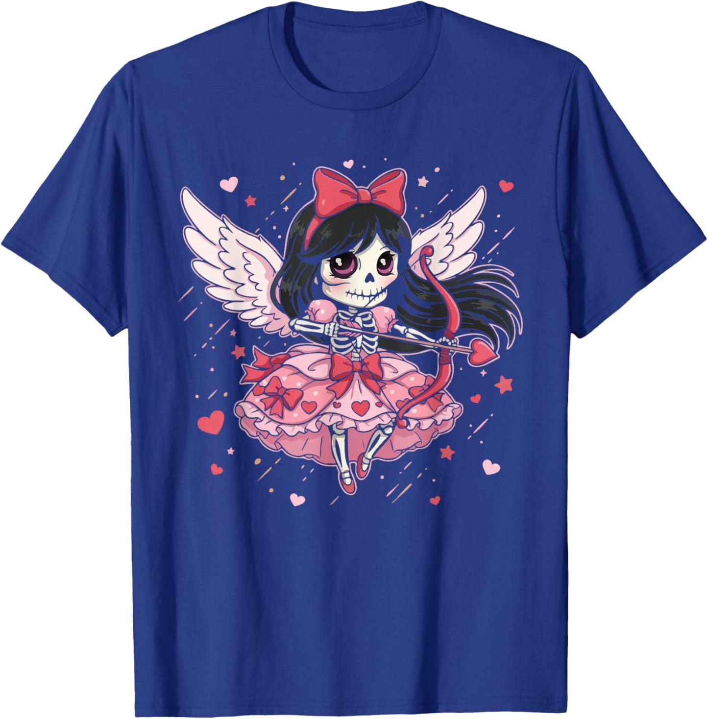 Skeleton Cupid Dark Valentine Romantic Kawaii Funny Gothic T-Shirt - T-Shirt | Royal