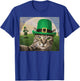 St Patricks Day Cat Selfie Leprechaun Saint Pattys Men Women T-Shirt - T-Shirt | Royal
