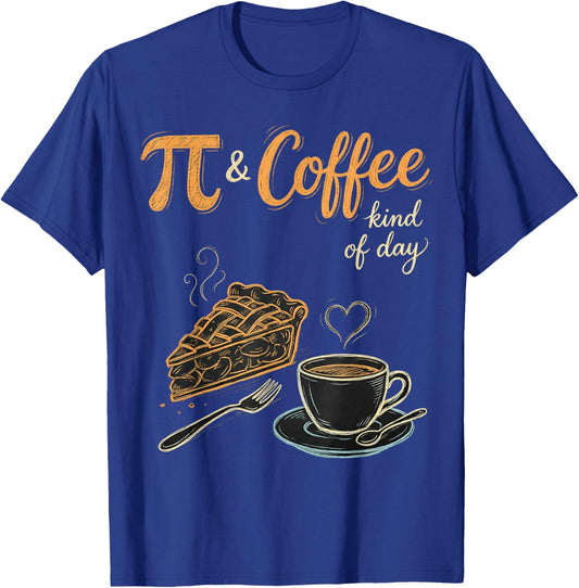 Coffee Pi Shirt Women Coffee Math Teacher Pi Day T-Shirt - T-Shirt | Royal