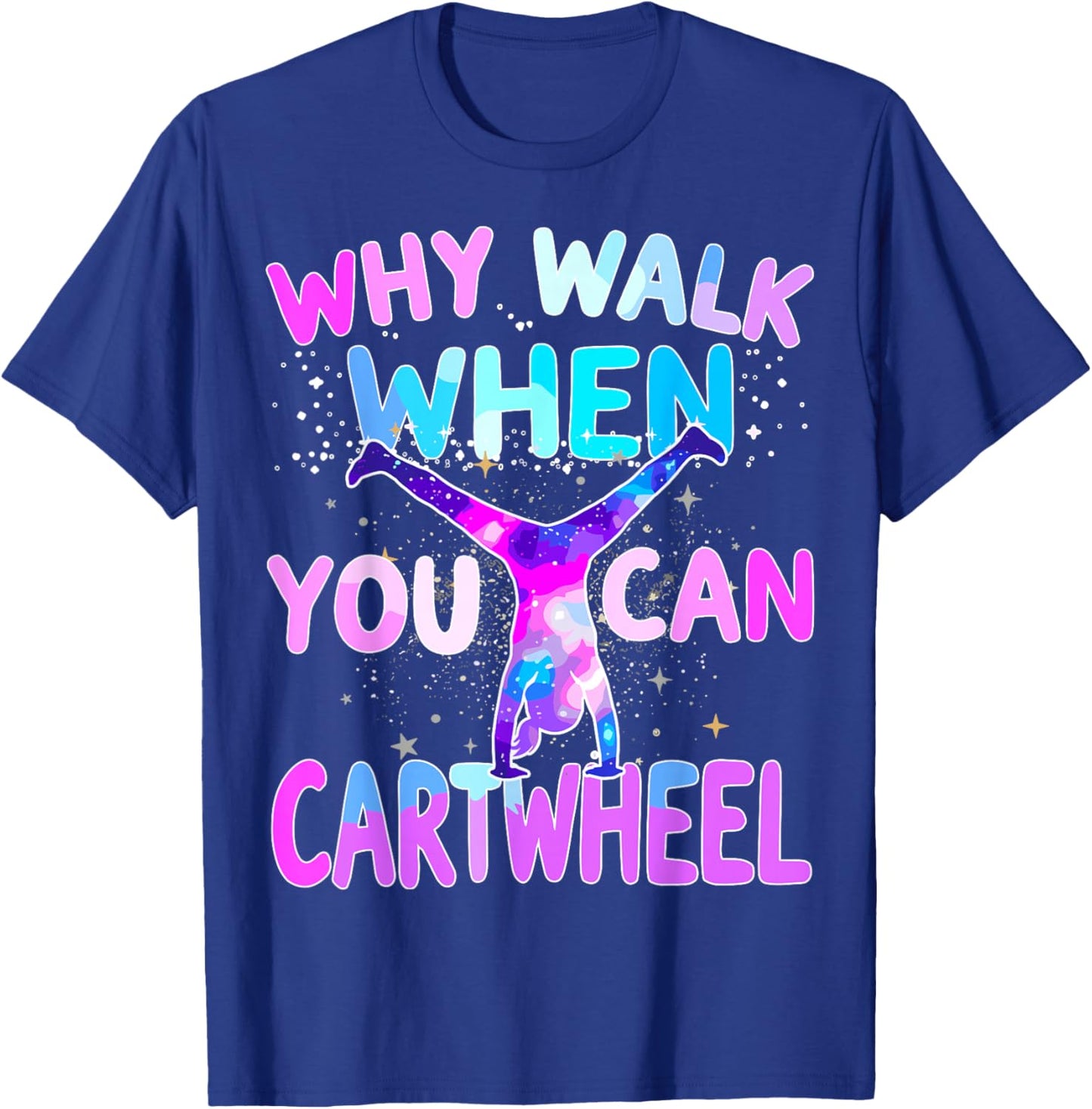 Cartwheel Gymnast Girl Gymnastics T-Shirt - T-Shirt | Royal
