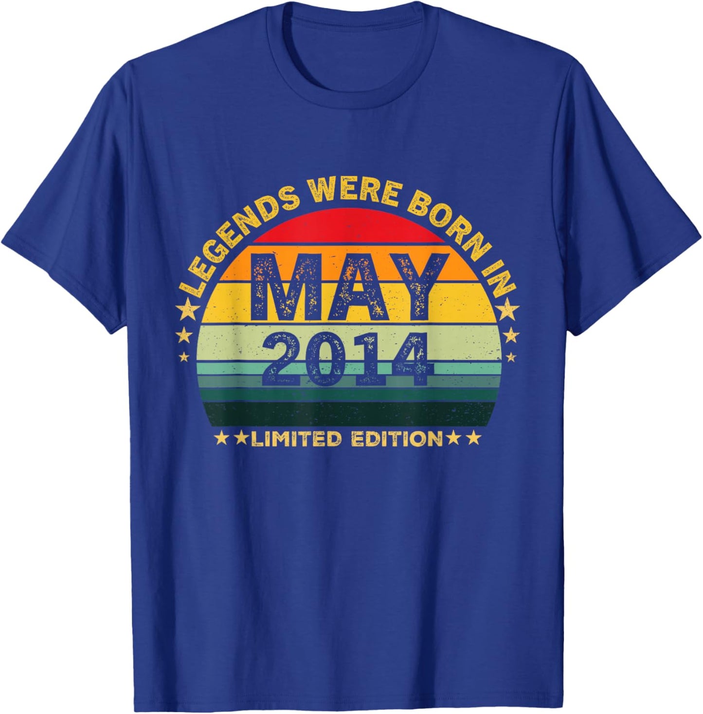 Vintage 12th Birthday Legends were Born in May 2014 T-Shirt - T-Shirt | Royal