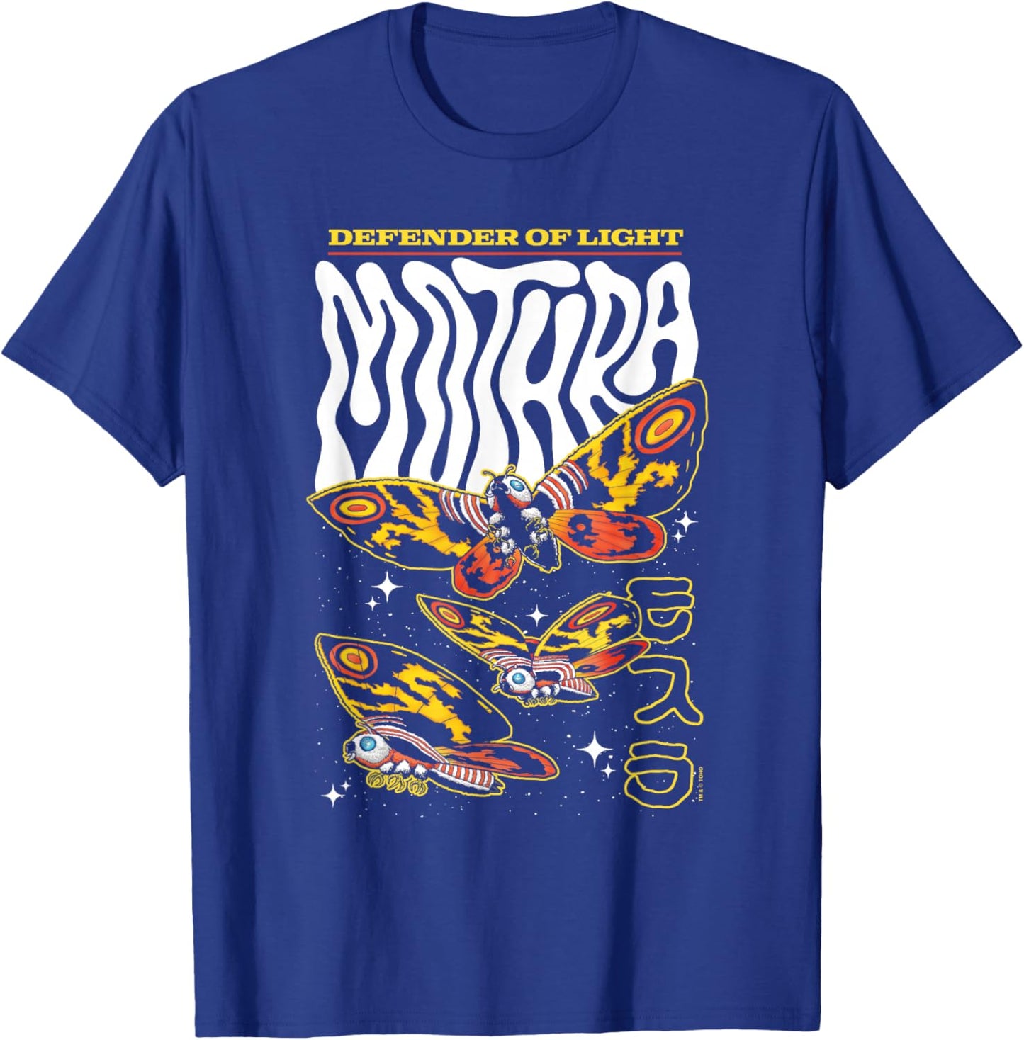 Godzilla Mothra Defender of Light Retro Collage Movie T-Shirt - T-Shirt | Royal