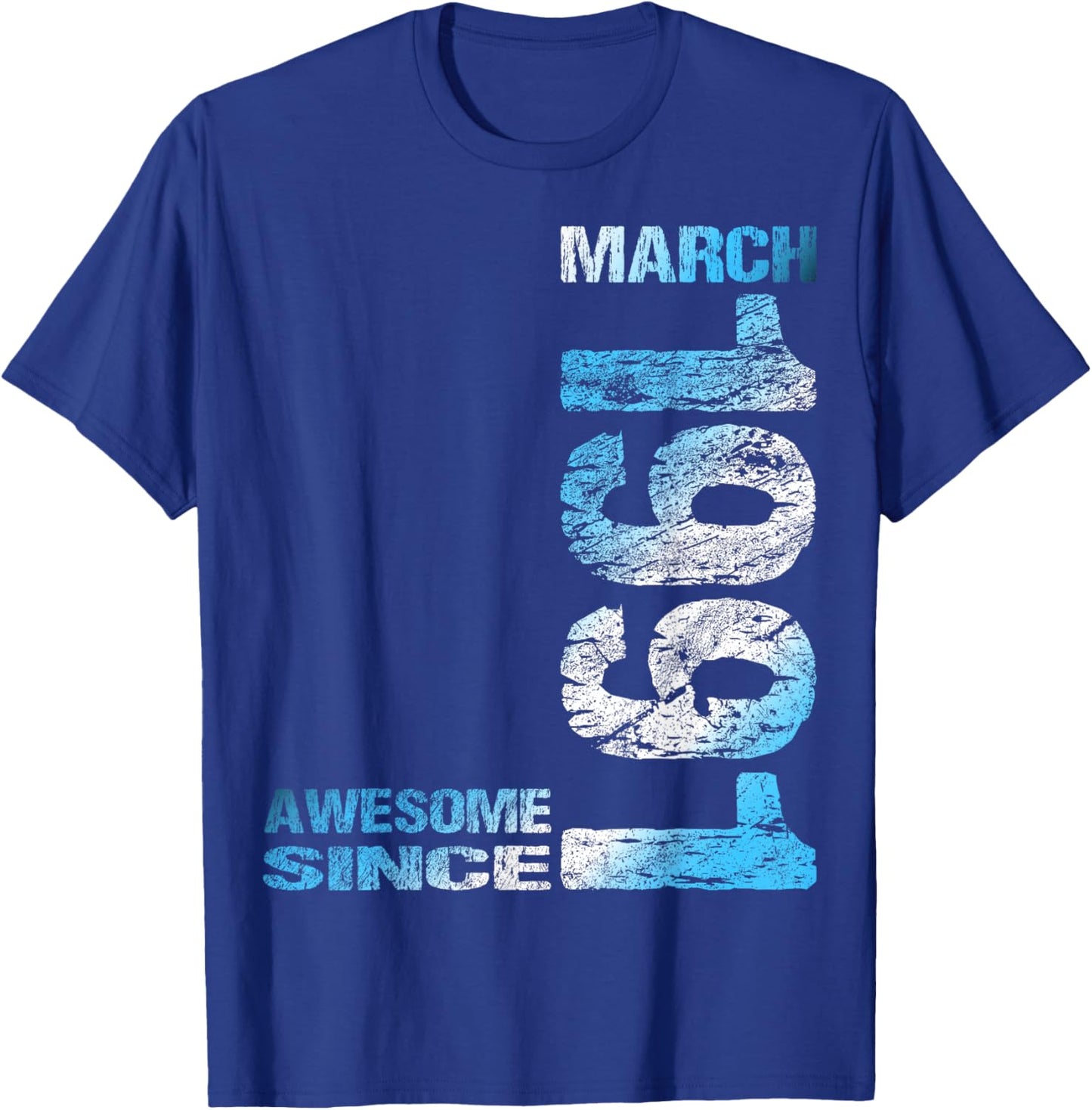 Awesome Since March 1991 35th Birthday T-Shirt - T-Shirt | Royal