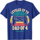 I Leveled Up to Dad of 4 2026 Promoted to Dad of Four Kids T-Shirt - T-Shirt | Royal