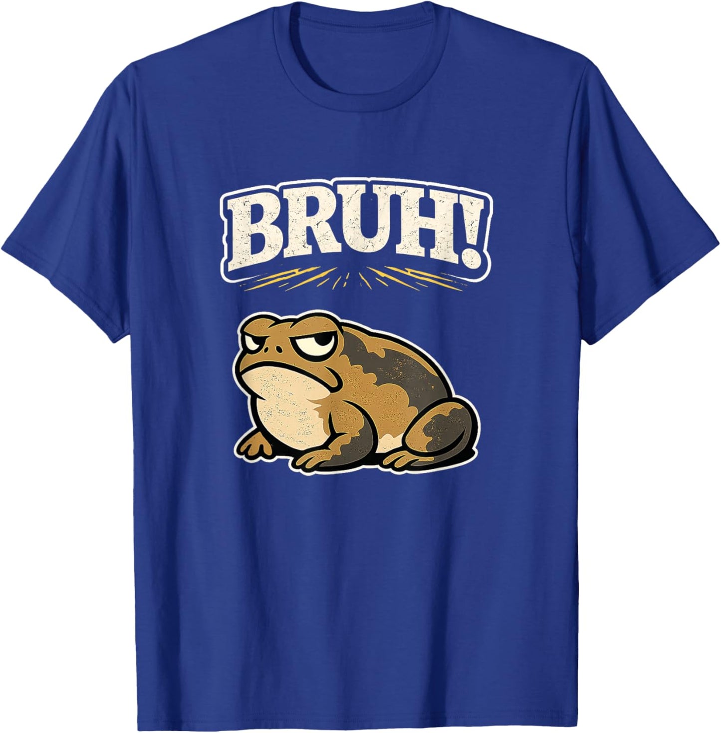 Bruh Grumpy Toad Graphic | Funny Angry Animal Humor T-Shirt - T-Shirt | Royal