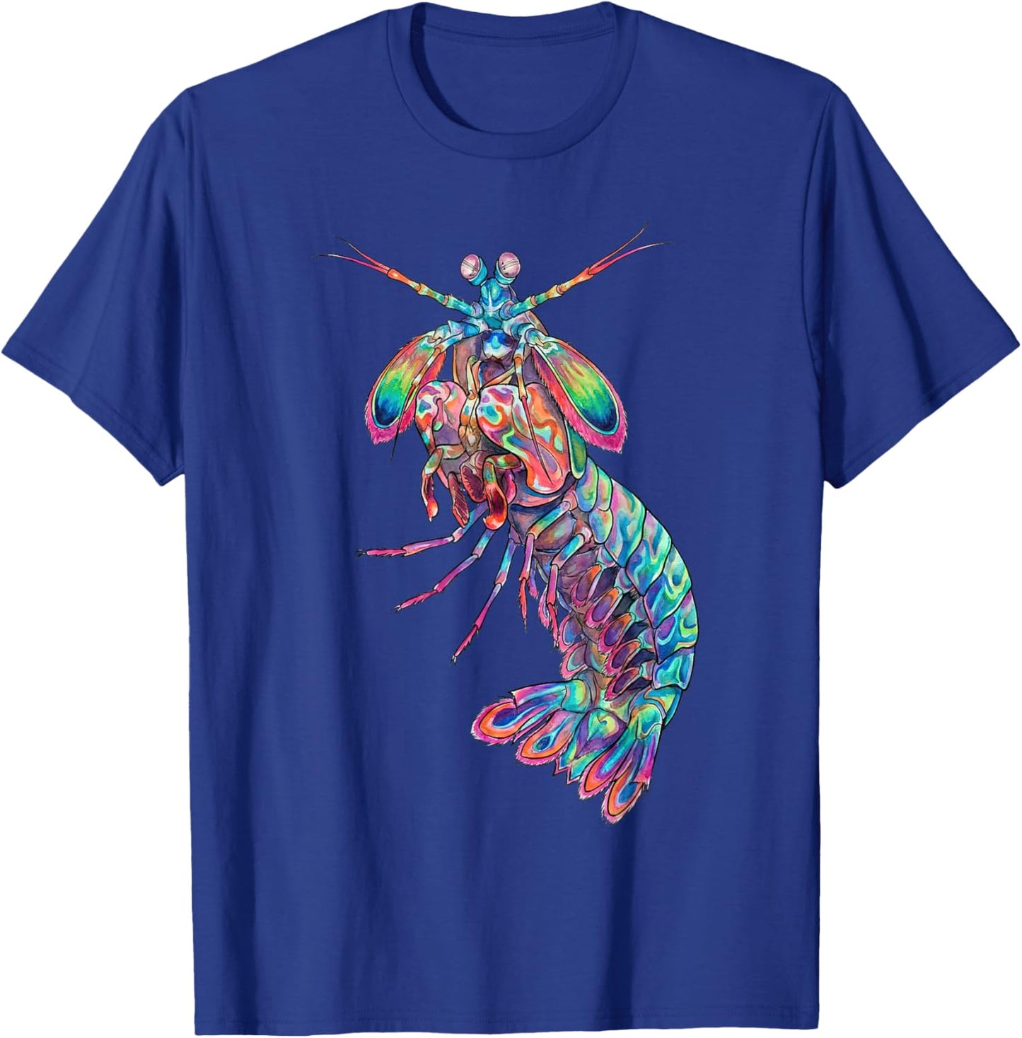 Mantis Shrimp Abstract Ocean Art Marine Life Colorful T-Shirt - T-Shirt | Royal