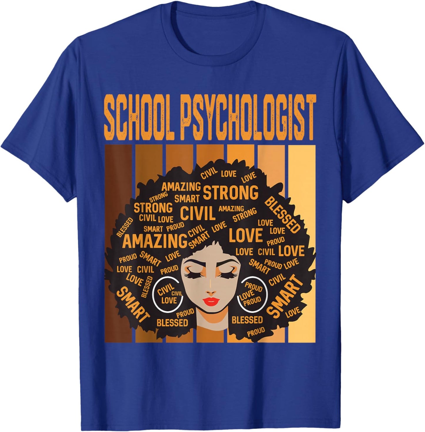 School Psychologist Powerful Black History Month Pride T-Shirt - T-Shirt | Royal
