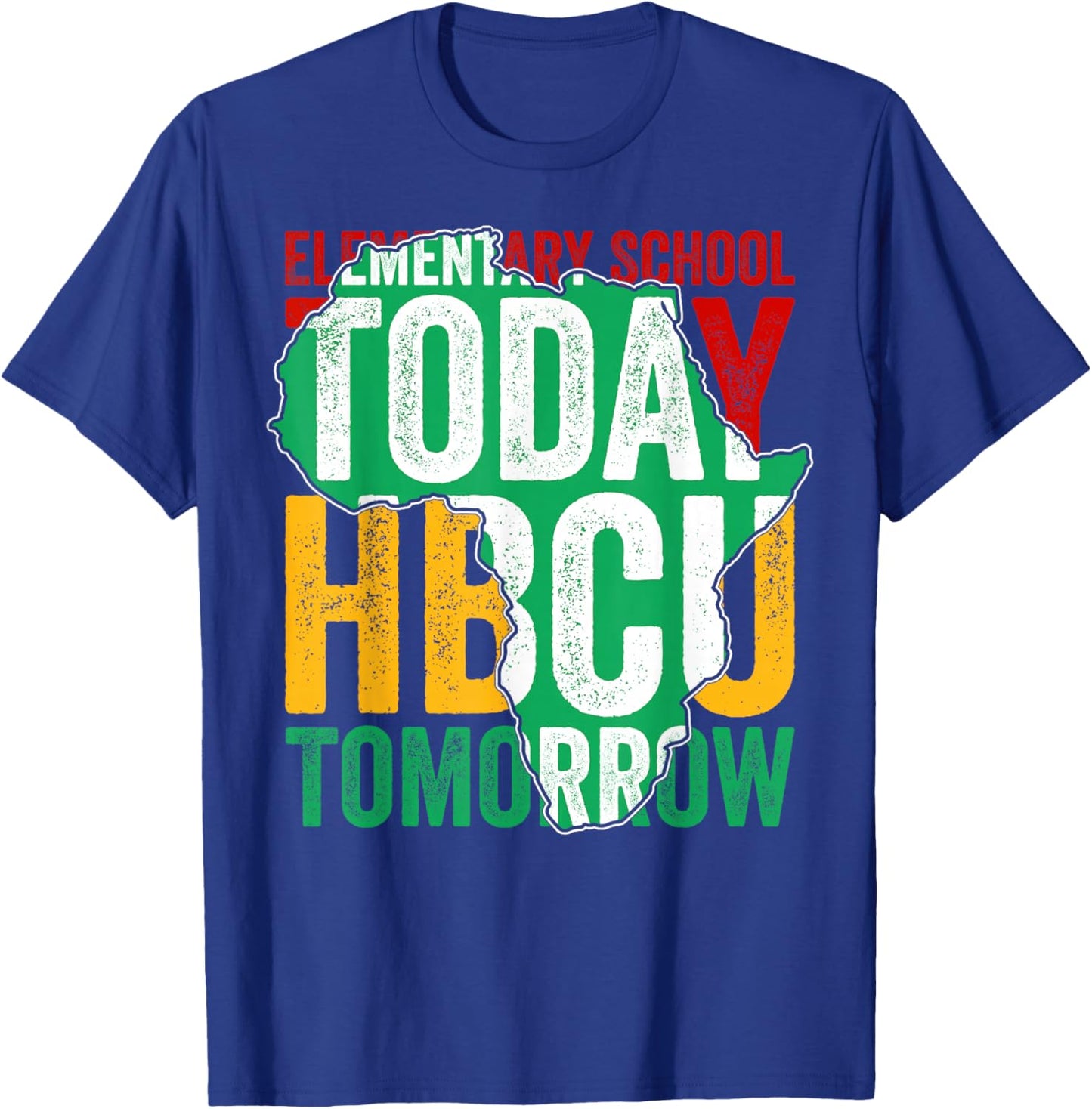 Elementary School Today HBCU Tomorrow Africa Map Afro Kids T-Shirt - T-Shirt | Royal