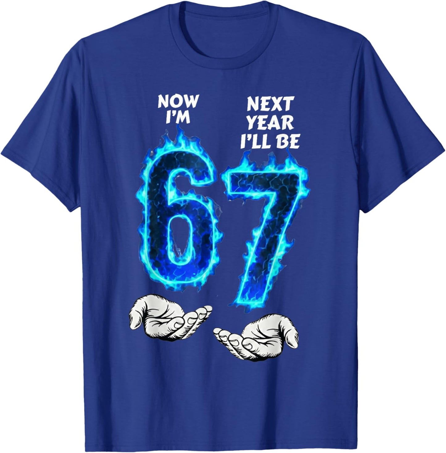 6th Birthday Boys Girls 6 7 Now I'm 6 Next Year I'll be 7 T-Shirt - T-Shirt | Royal