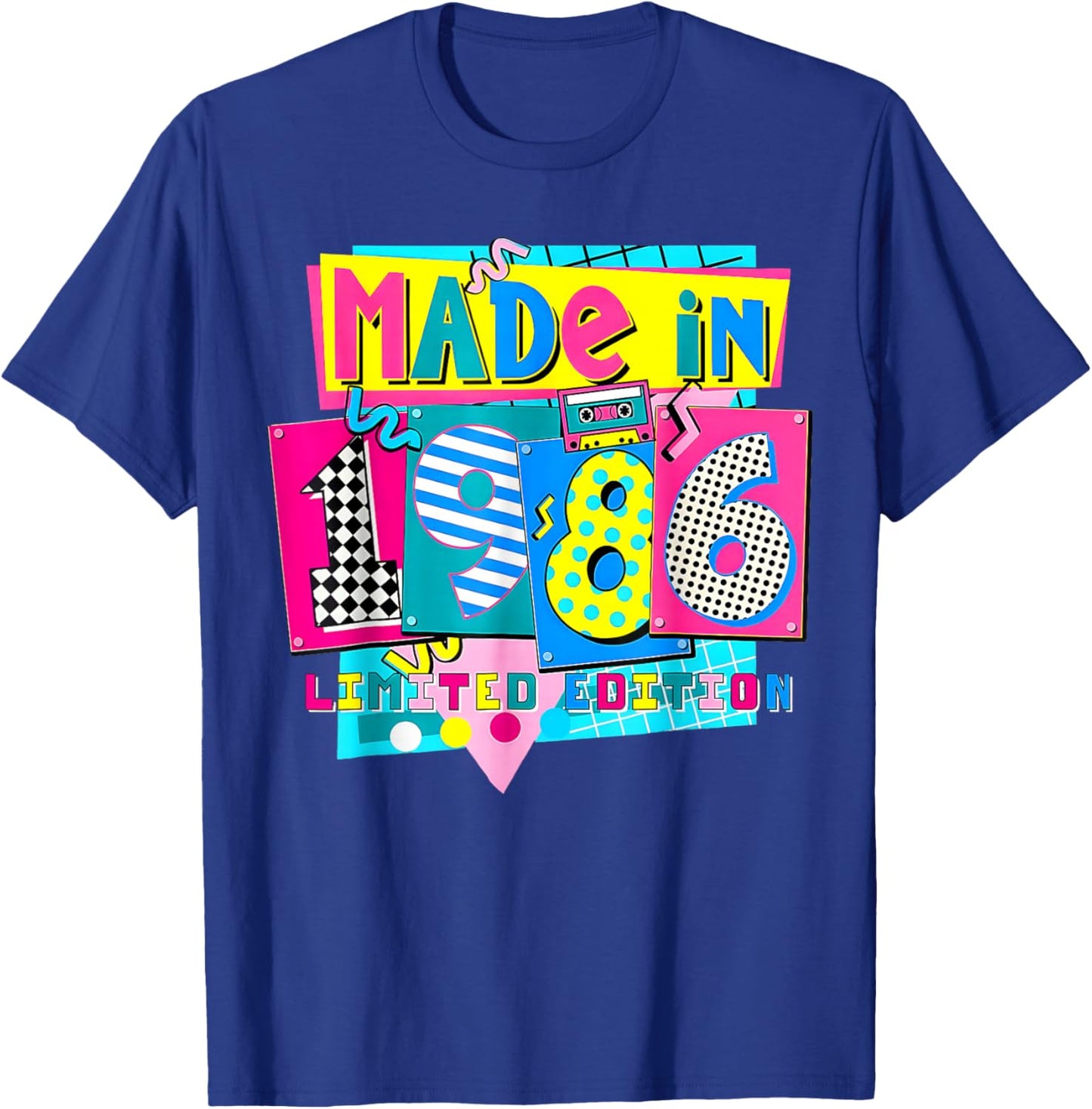 Made in 1986 Limited Edition 40th Birthday Party T-Shirt - T-Shirt | Royal
